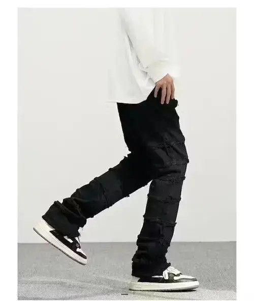 Japanese Brand × Jean Opium Black Stack Denim Jeans Size US 28 / EU 44 - 4 Thumbnail