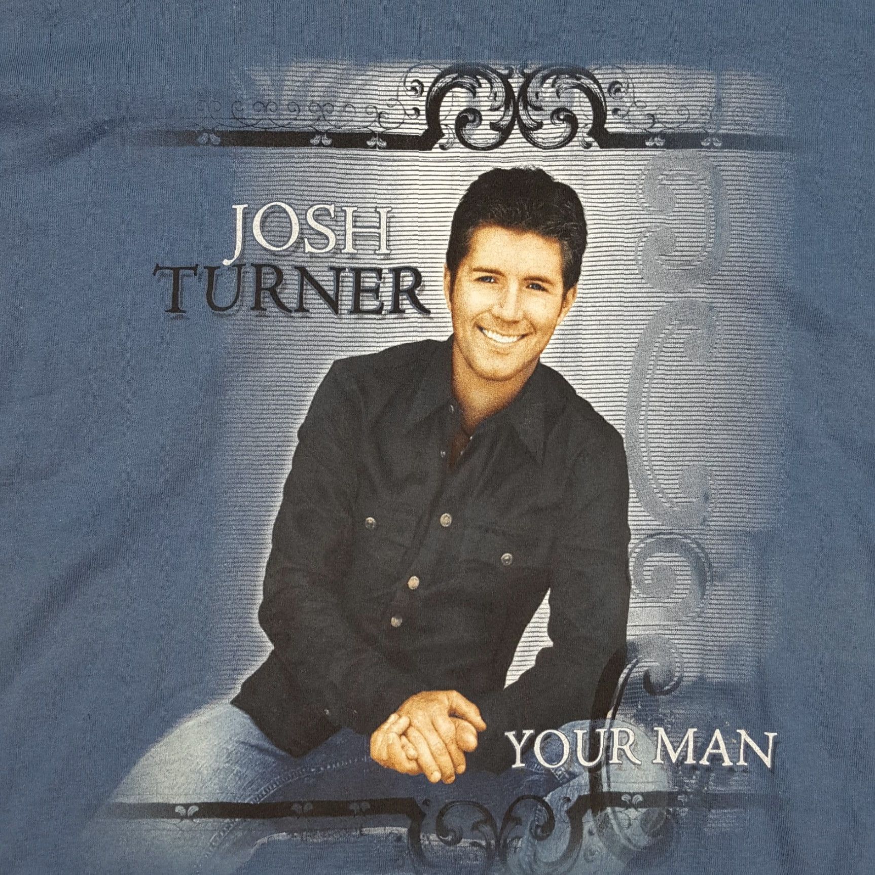 Gildan VINTAGE Josh Turner Your Man VTG Country Music Men's XL Band Rock Retro T Shirt Size US XL / EU 56 / 4 - 3 Thumbnail