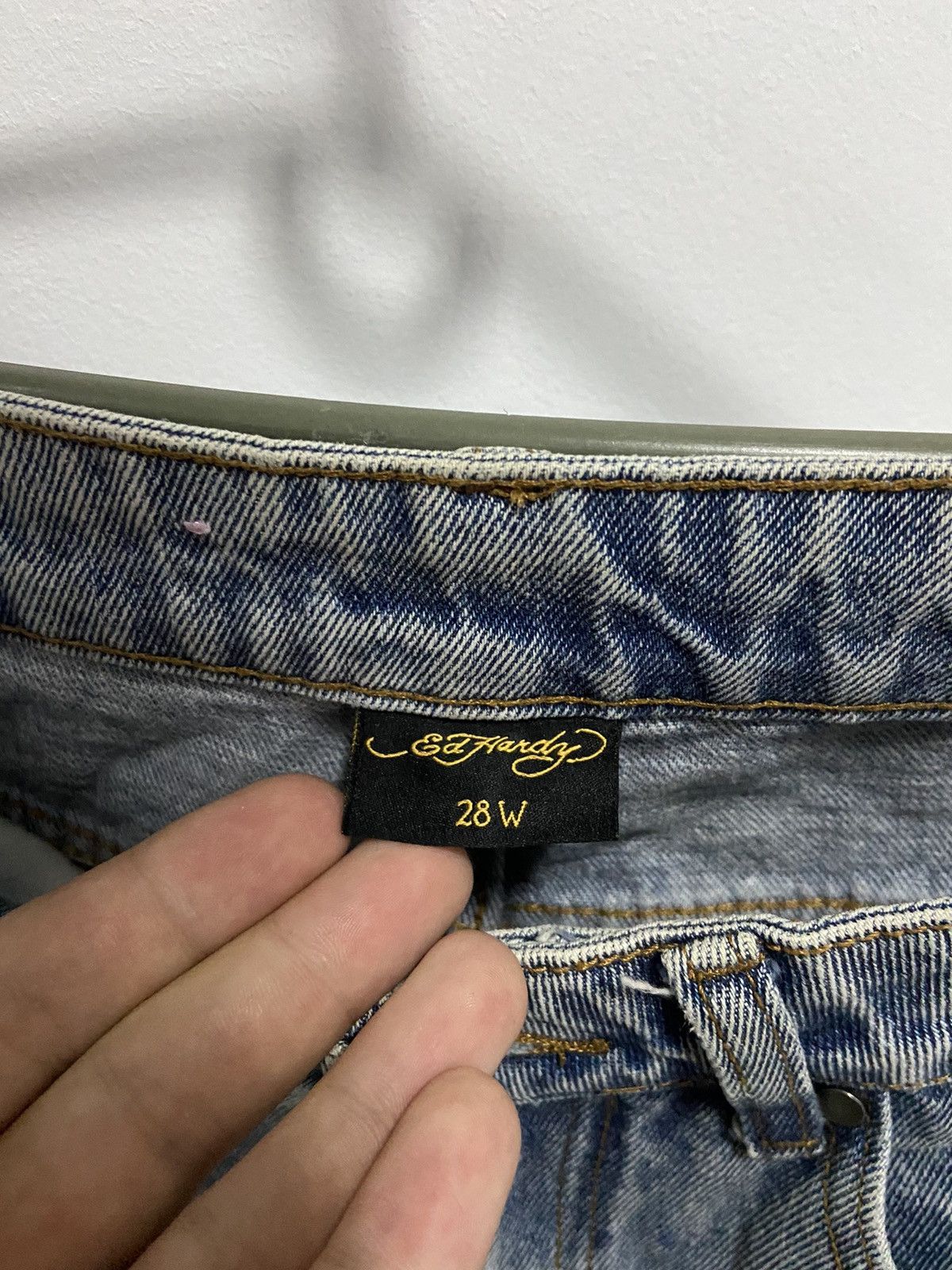 Ed Hardy Ed Hardy skull flower baggy jeans denim pants big logo Size US 28 / EU 44 - 6 Thumbnail