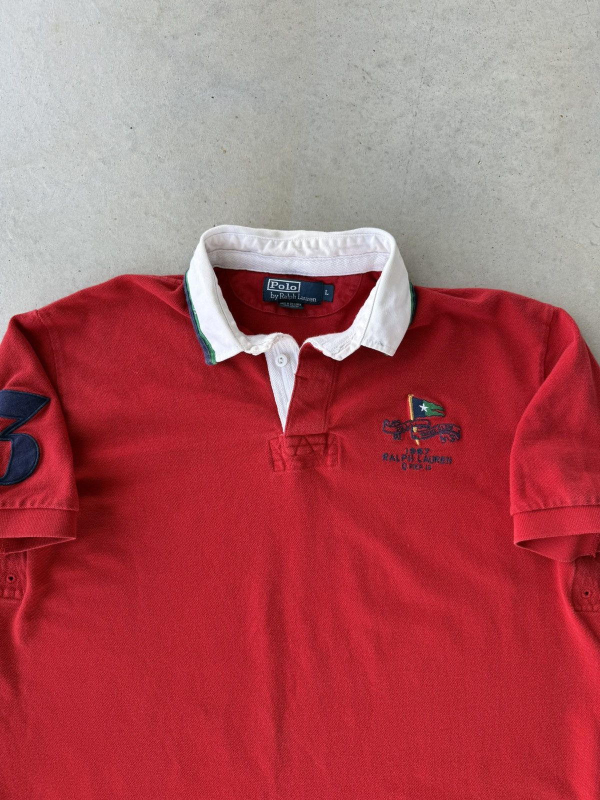 Polo Ralph Lauren Vintage Polo Ralph Lauren Yacht Club Shirt Sleeve Red Polo Size US L / EU 52-54 / 3 - 2 Thumbnail