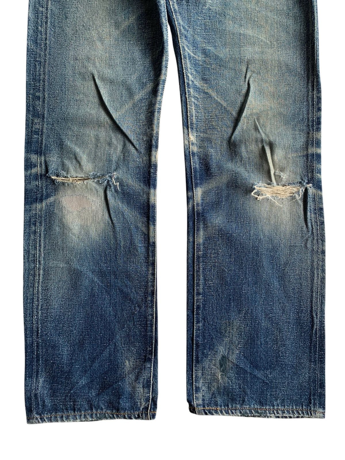 Vintage Vintage 45Rpm Selvedge Button Fly Rusty Distressed Denim Size US 27 - 7 Thumbnail
