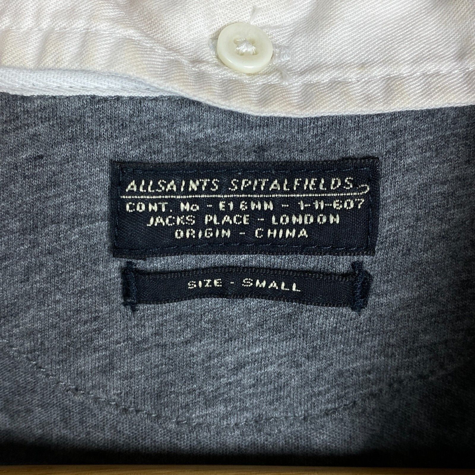 Allsaints Allsaints Polo Shirt Men's Size S Gray Cotton Short Sleeve ` Size US S / EU 44-46 / 1 - 4 Thumbnail