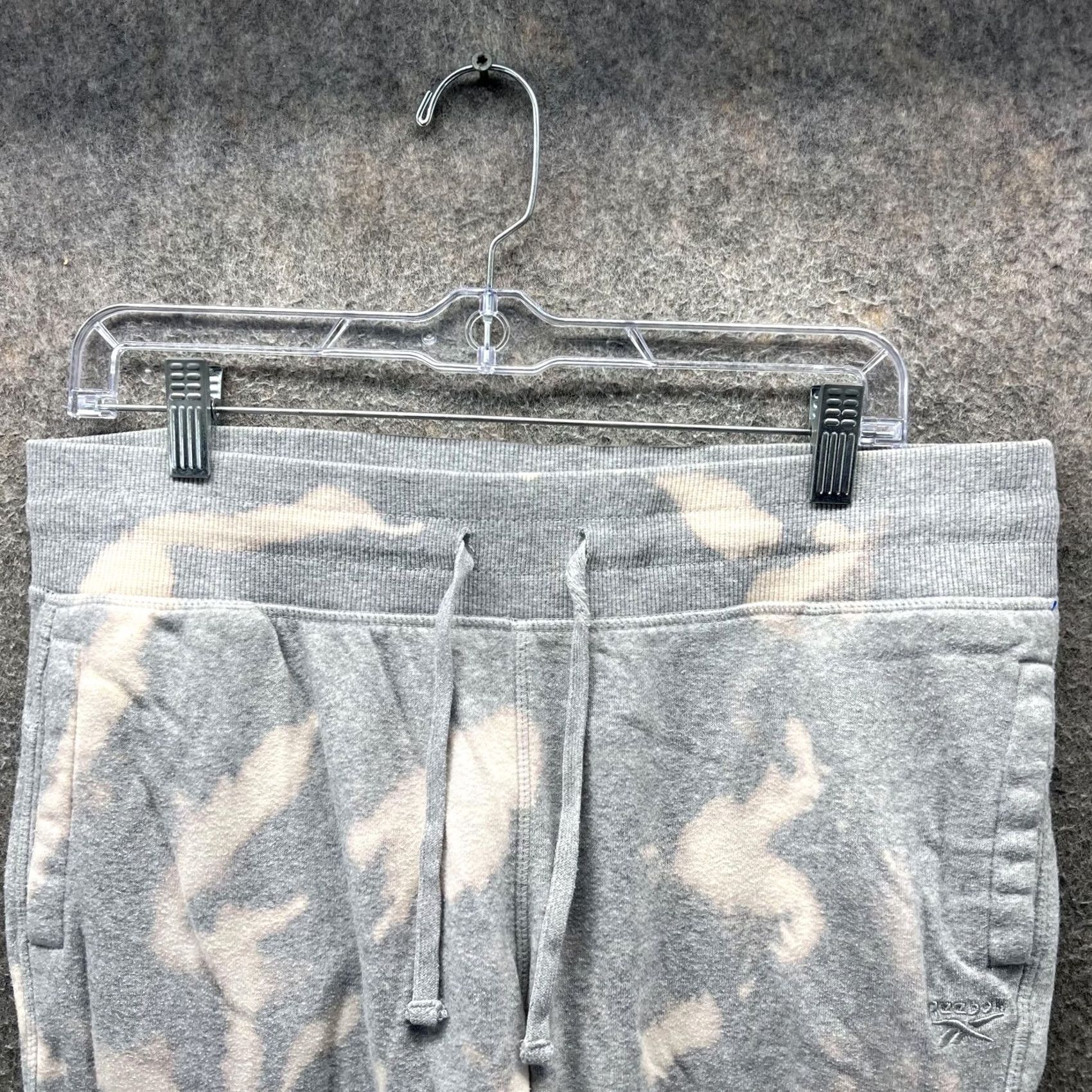 Reebok Reebok Jogger Sweatpants Womens Large Gray Tie Dye Fleece Tapered Pants Athletic Size 36" / US 14 / IT 50 - 6 Thumbnail