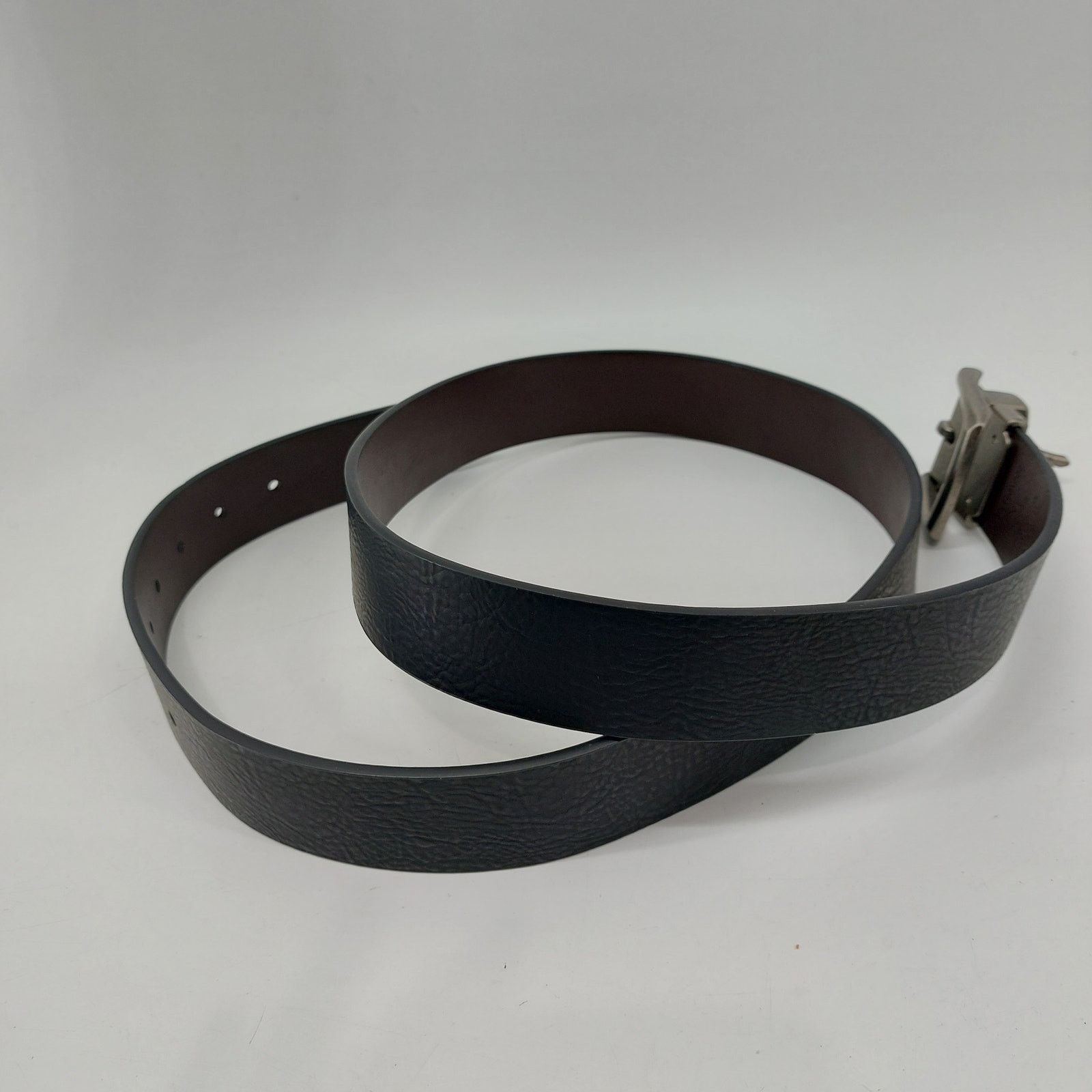 Levi's Levis Belt Black Brown Silver Tone Buckle 42-44 XL Men's Size 42 - 13 Thumbnail