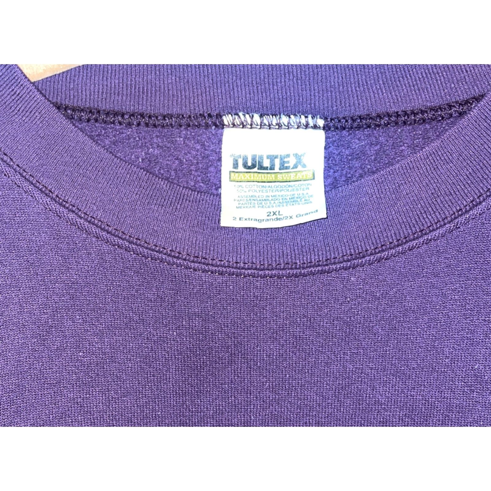 Tultex Vintage Wolf Wildlife Outdoor Embroidered Crewneck Sweatshirt Size 2XL Purple Size US XXL / EU 58 / 5 - 4 Thumbnail