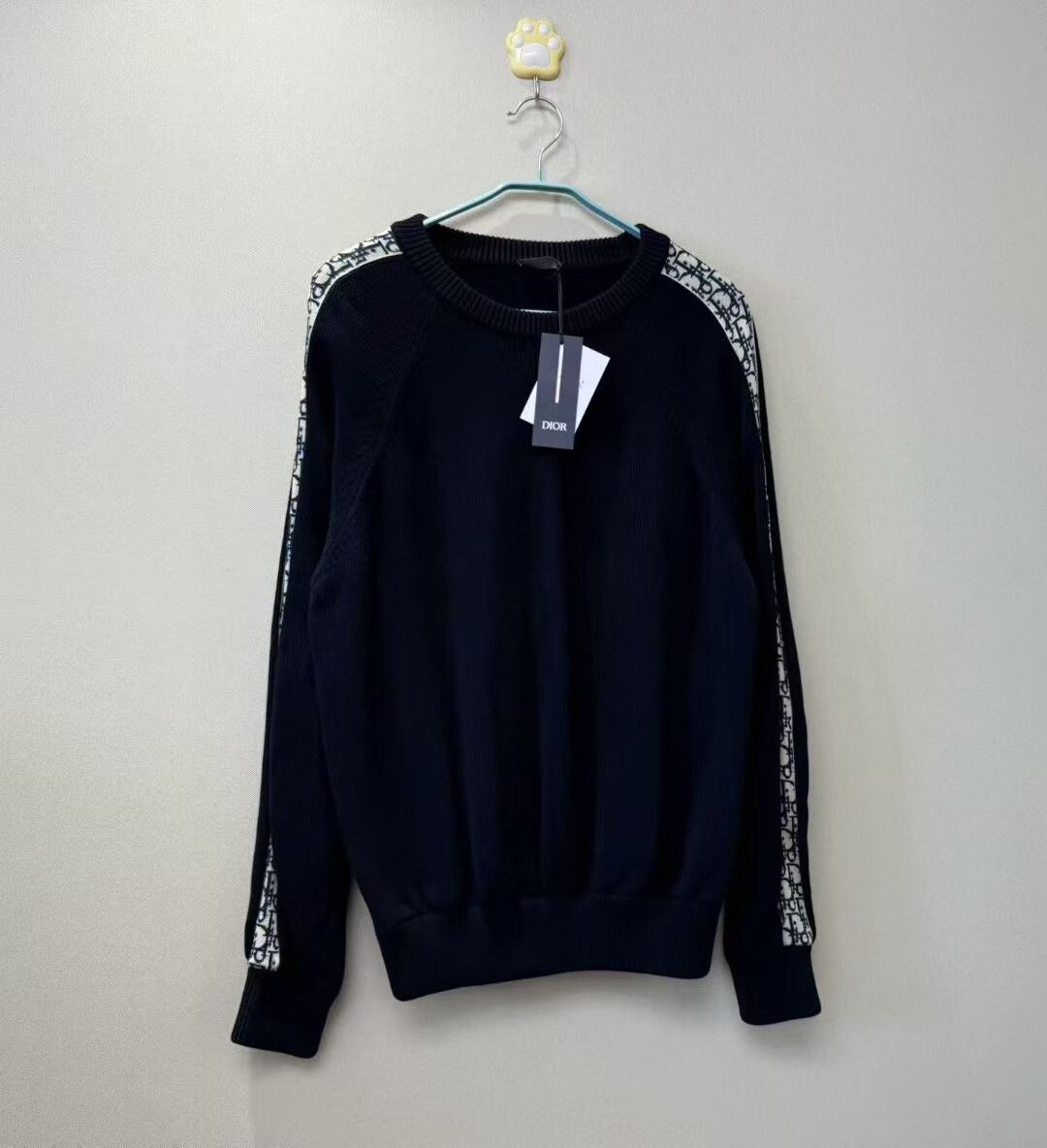 Dior black blue logo sweater by dior Size US L / EU 52-54 / 3 - 1 Thumbnail