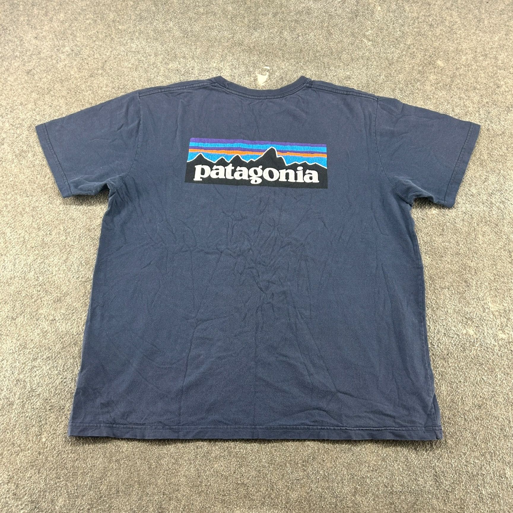 Patagonia Patagonia Shirt Mens XL Blue Graphic Spellout Organic Cotton Regular Fit Logo Size US XL / EU 56 / 4 - 5 Thumbnail