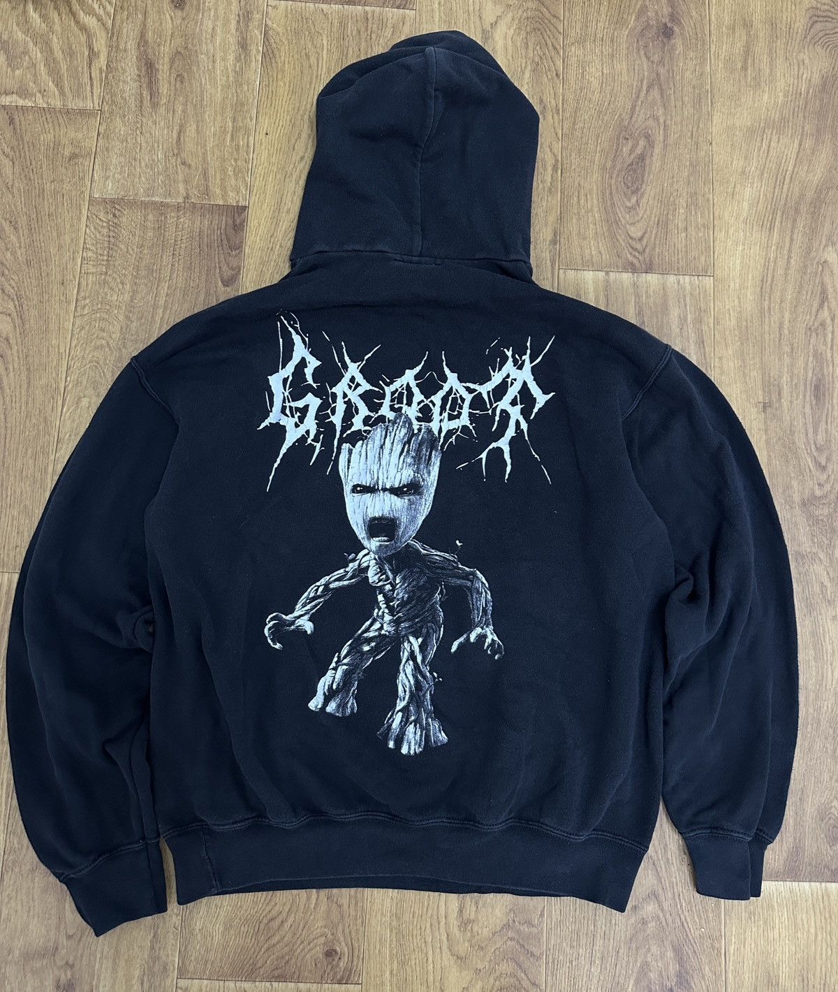 Marvel Comics Rare Punk Crazy Wild Groot Rave Y2k Hoodie Baggy Japan Stule Size US L / EU 52-54 / 3 - 1 Thumbnail