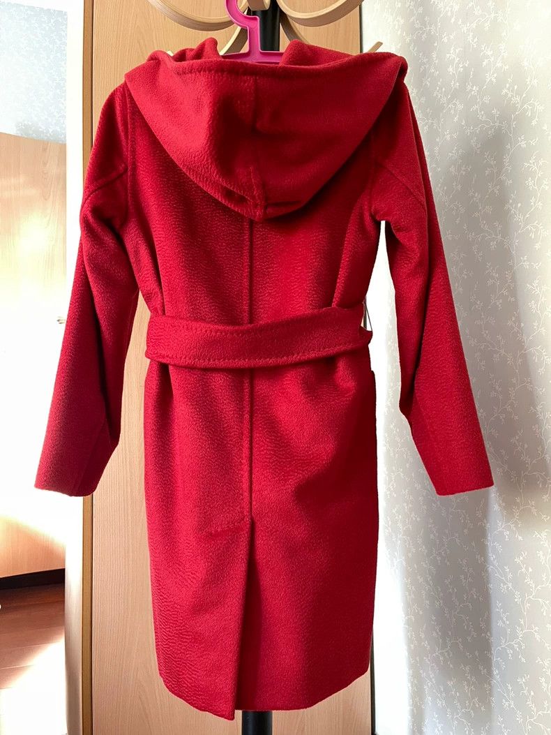 Max Mara Max Mara Pure wool Burgundy classic Rialto coat Size S / US 4 / IT 40 - 2 Thumbnail
