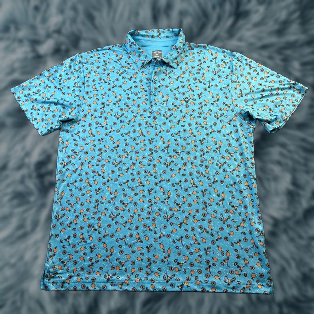 Callaway Callaway Polo Shirt Mens Large Blue All Over Print Golf Performance Polo Shirt Size US L / EU 52-54 / 3 - 1 Thumbnail