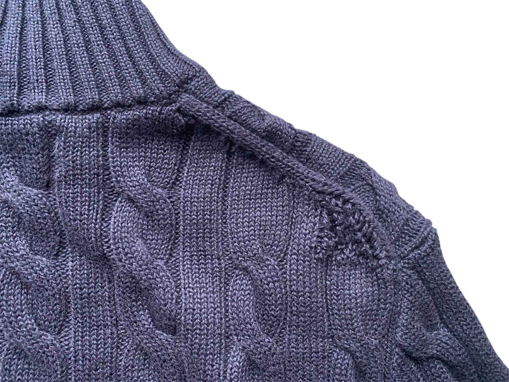 Polo Ralph Lauren Polo Ralph Lauren Navy Blue Cable Knit 1/4 Zip Jumper Size US M / EU 48-50 / 2 - 8 Thumbnail