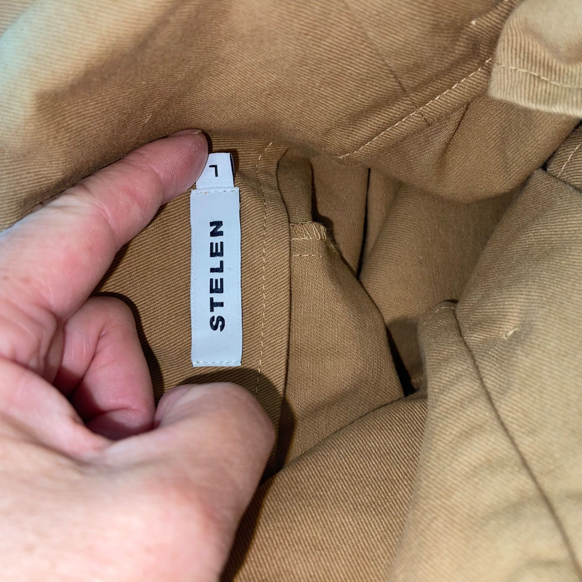 Other Stelen Womens Skirt Size Large Tan Carla Belted Midi Size 30" / US 8 / IT 44 - 4 Thumbnail