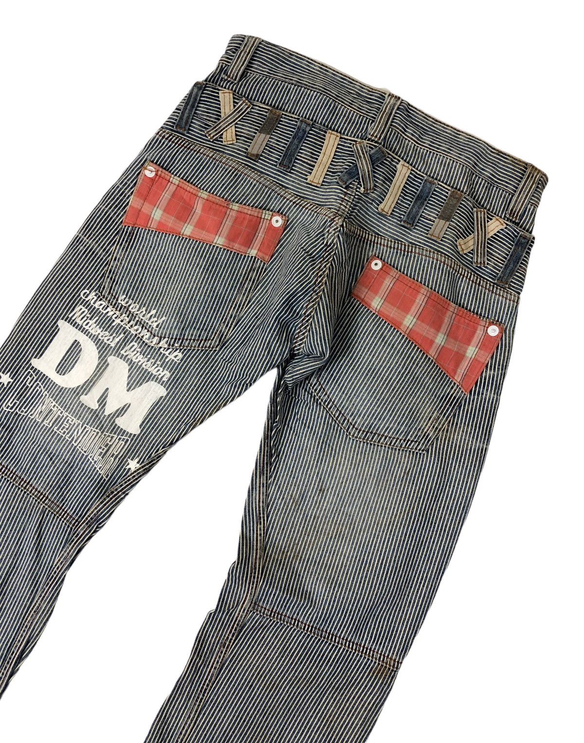 Japanese Brand Double Waisted Japanese Brand Dominate Hickory Stripe Jeans Size US 30 / EU 46 - 10 Thumbnail
