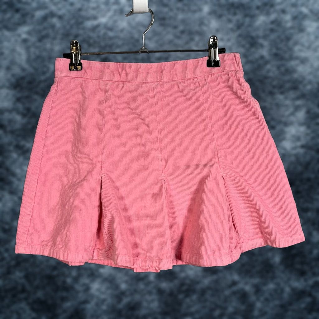 Urban Outfitters BDG Urban Outfitters Short Pink Corduroy Skater Pleated Skirt Side Zip Sz Small Size 28" / US 6 / IT 42 - 1 Thumbnail