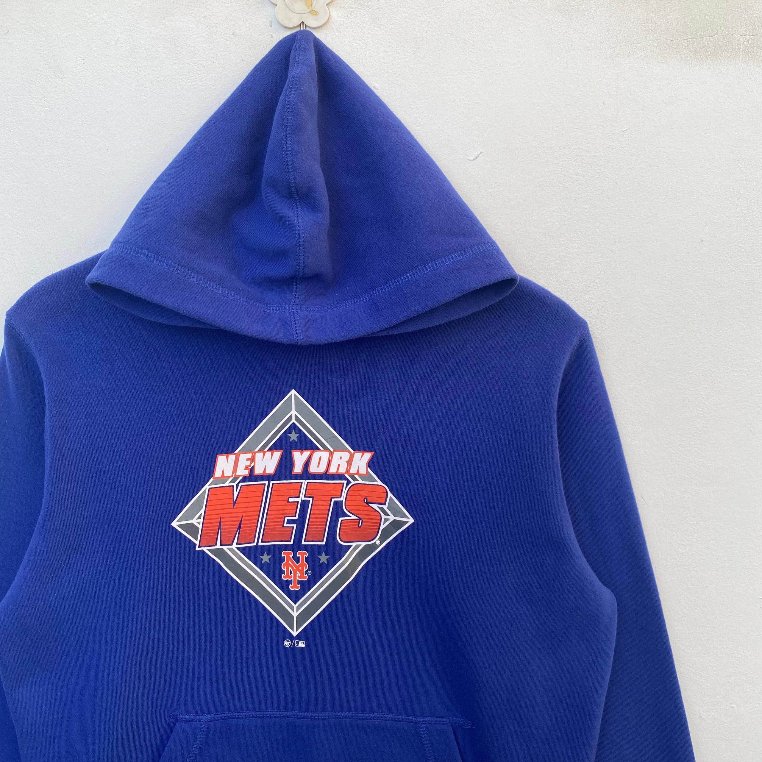 MLB NEW YORK METS HOODIE BLUE MEDIUM PULLOVER Size US M / EU 48-50 / 2 - 3 Thumbnail