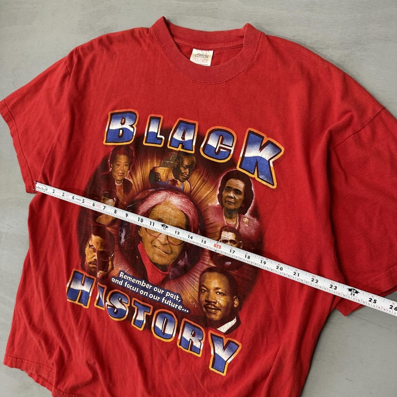 Vintage Vintage Black History Rap Tee Red 90s Shirt XL Size US XL / EU 56 / 4 - 4 Thumbnail