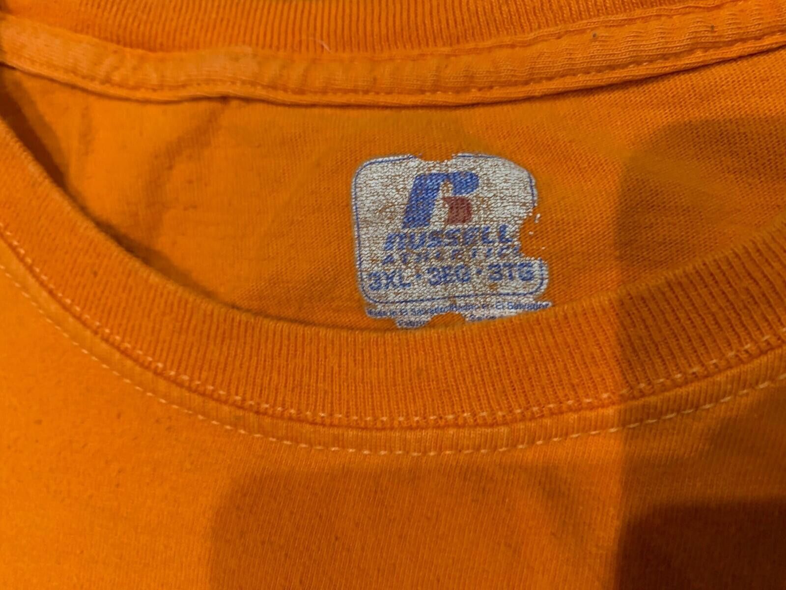 Russell Athletic Men's Russell brand 3XL Orange 100% Cotton T-Shirt Size US XXL / EU 58 / 5 - 3 Thumbnail