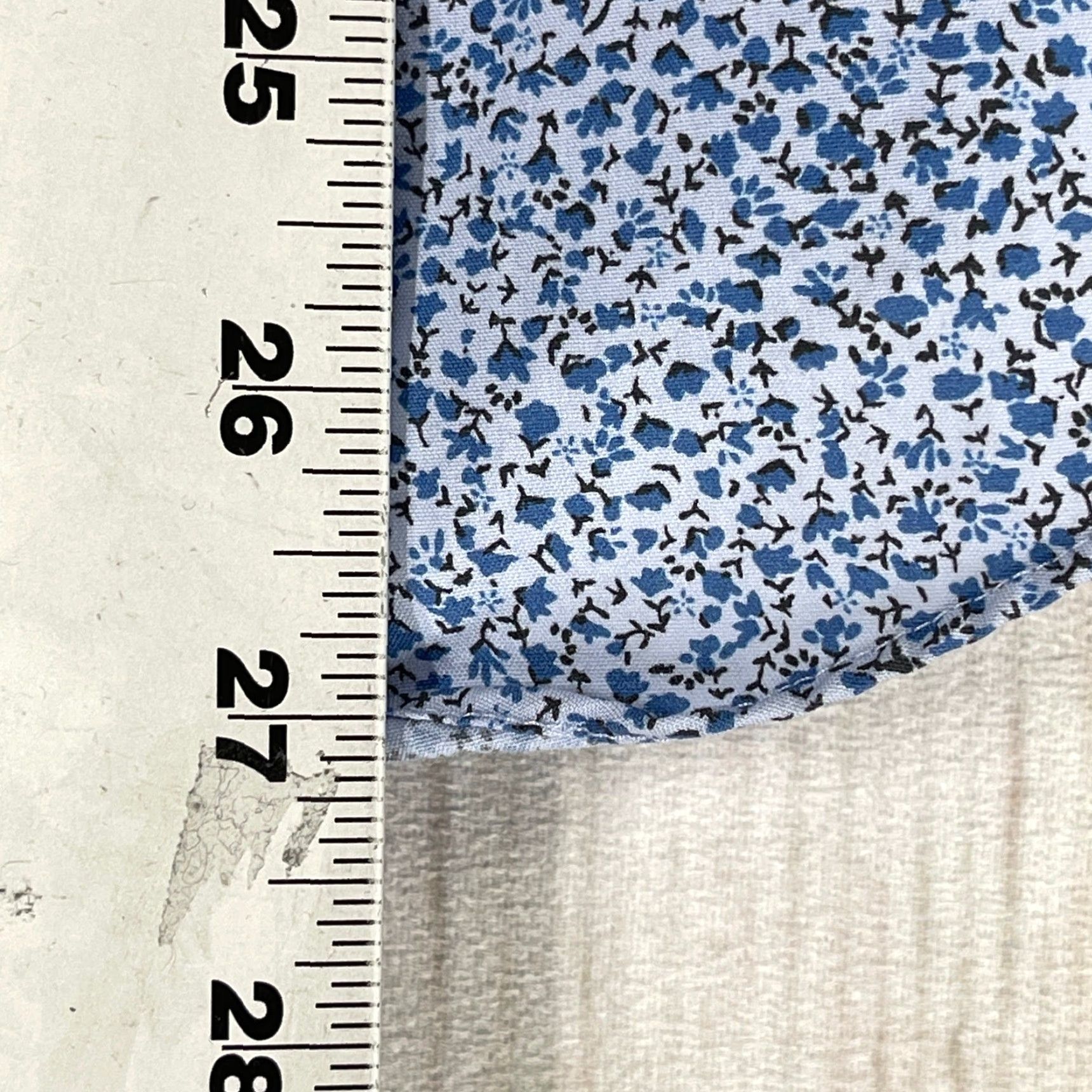 Egara Egara Men Shirt Long Sleeve Floral 100% Cotton Ditsy Blue M Size US M / EU 48-50 / 2 - 4 Thumbnail