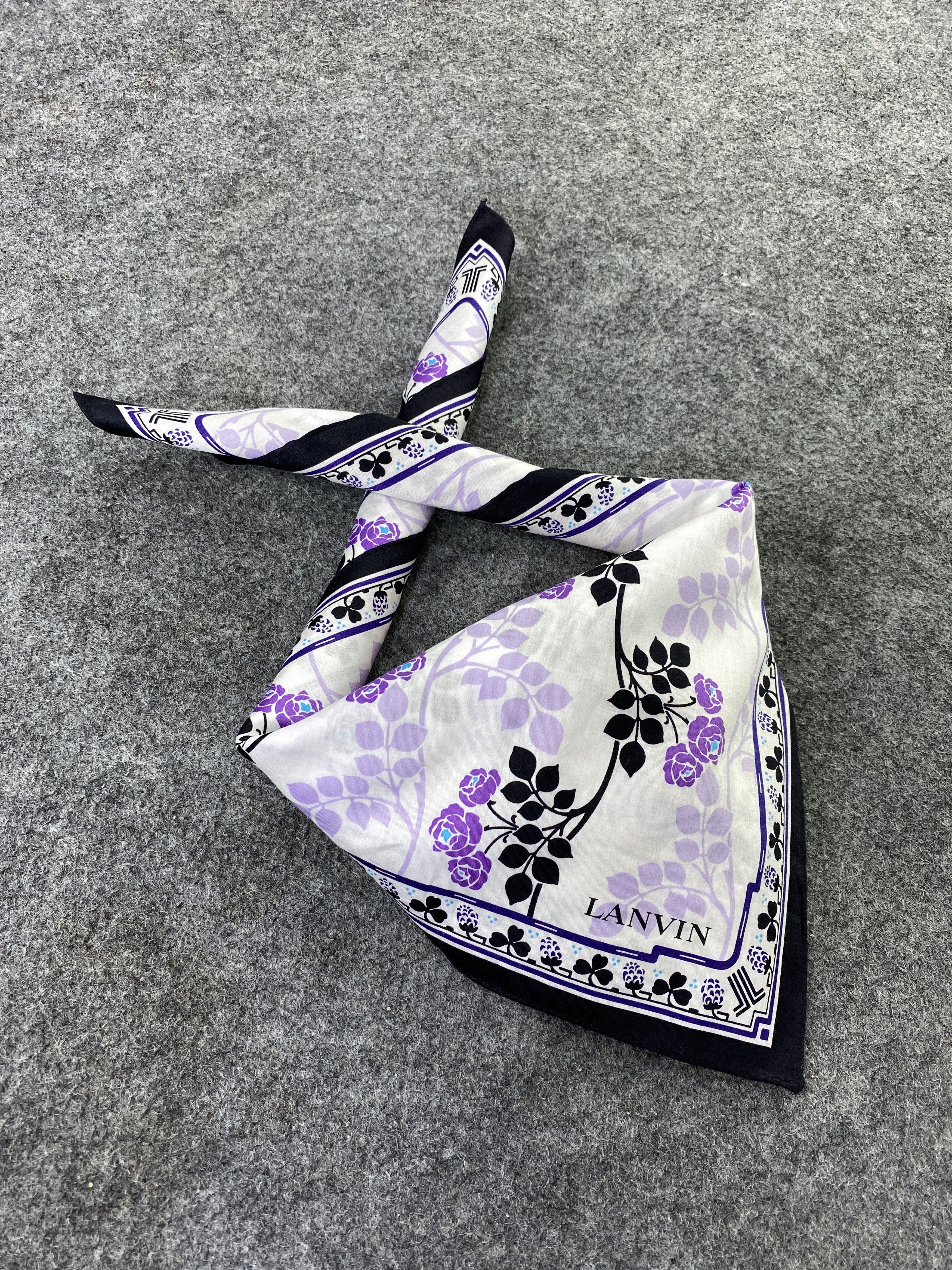 Lanvin × Vintage Lanvin Handkerchief / Bandana / Neckerchief / Headscarf-B215 Size ONE SIZE - 1 Thumbnail