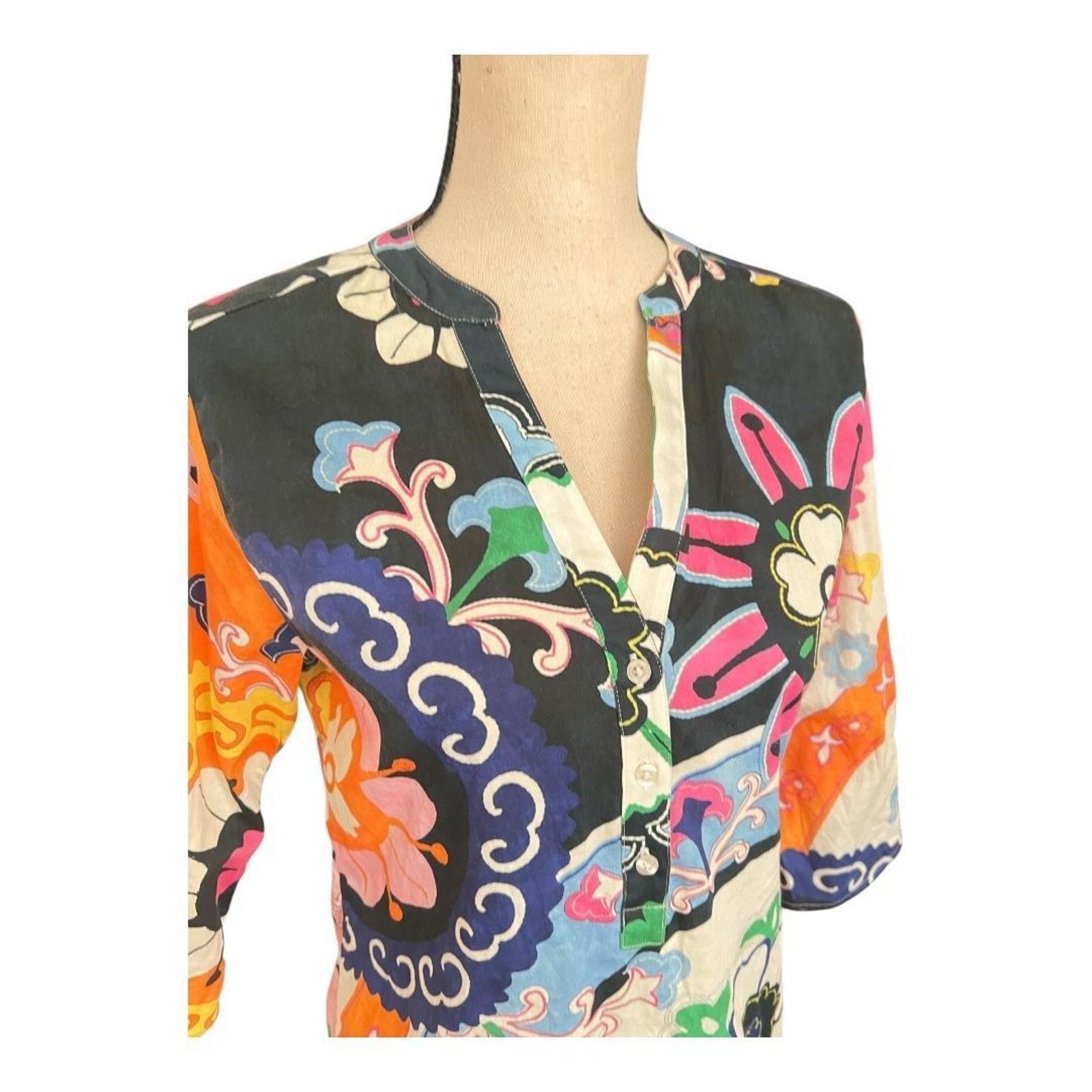 Vilagallo Nwt Vilagallo Colored Floral Print Top Size 34( US XS) Size XS / US 0-2 / IT 36-38 - 3 Thumbnail