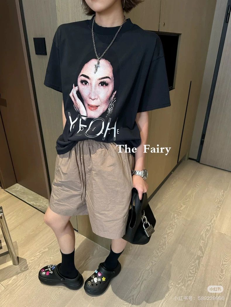 Balenciaga Balenciaga Autumn Show Michelle Yeoh Portrait Print Loose Size US M / EU 48-50 / 2 - 7 Thumbnail