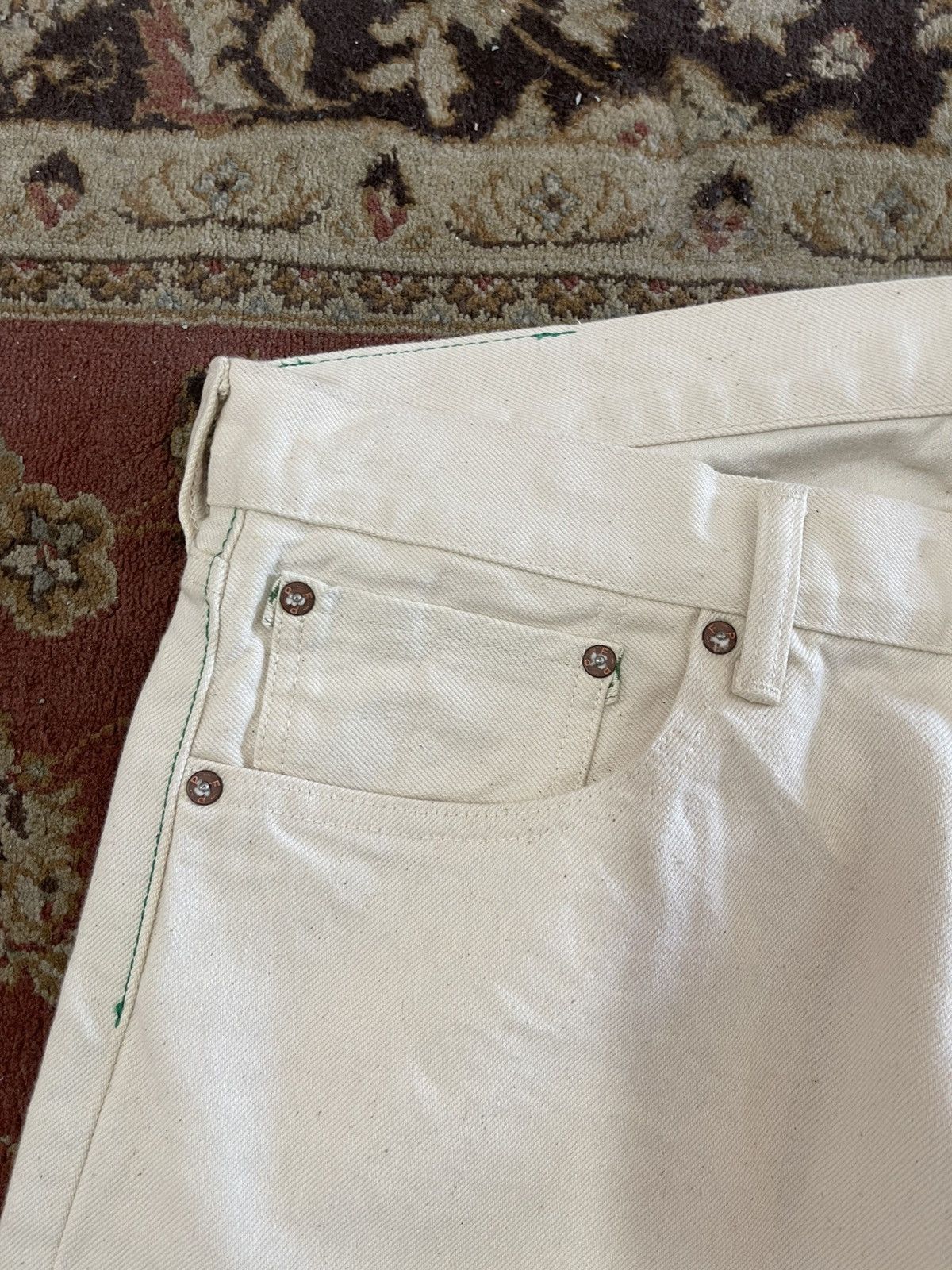 HIDDEN Hidden NY Japan Selvedge White Denim Jeans Size US 34 / EU 50 - 5 Thumbnail