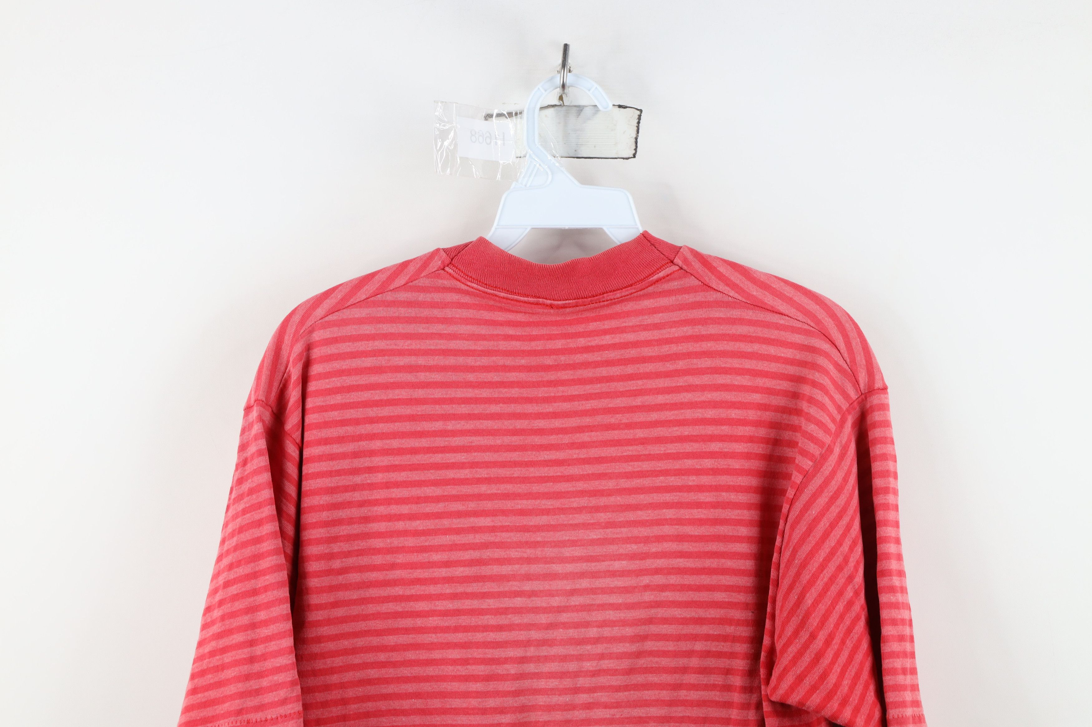 Vintage Vintage 90s Streetwear Striped Short Sleeve T-Shirt Red Pink Size US M / EU 48-50 / 2 - 12 Thumbnail