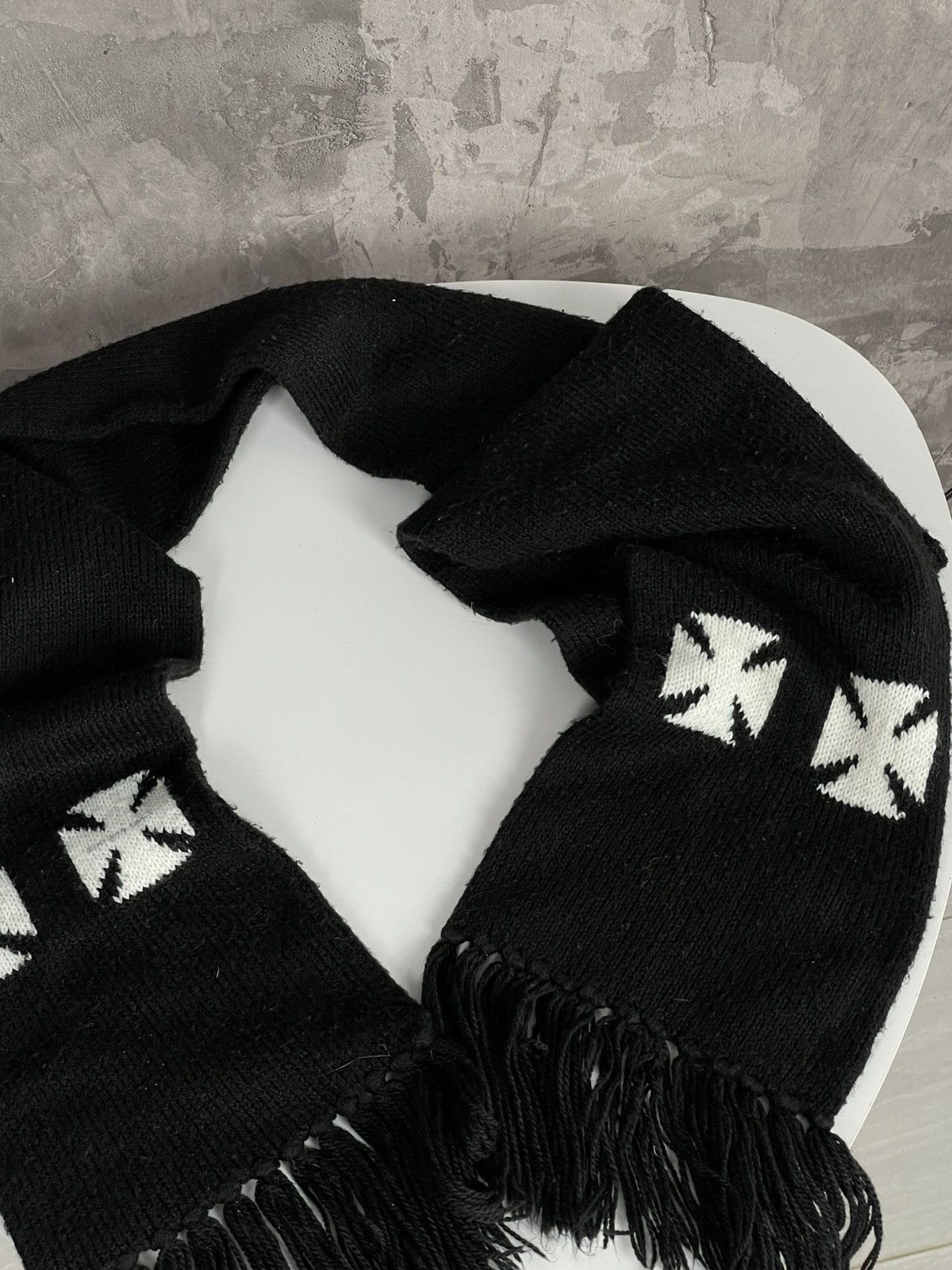 Japanese Brand × Vintage Japanese Brand Y2K Vintage Avant Garde Black Scarf Size ONE SIZE - 3 Thumbnail