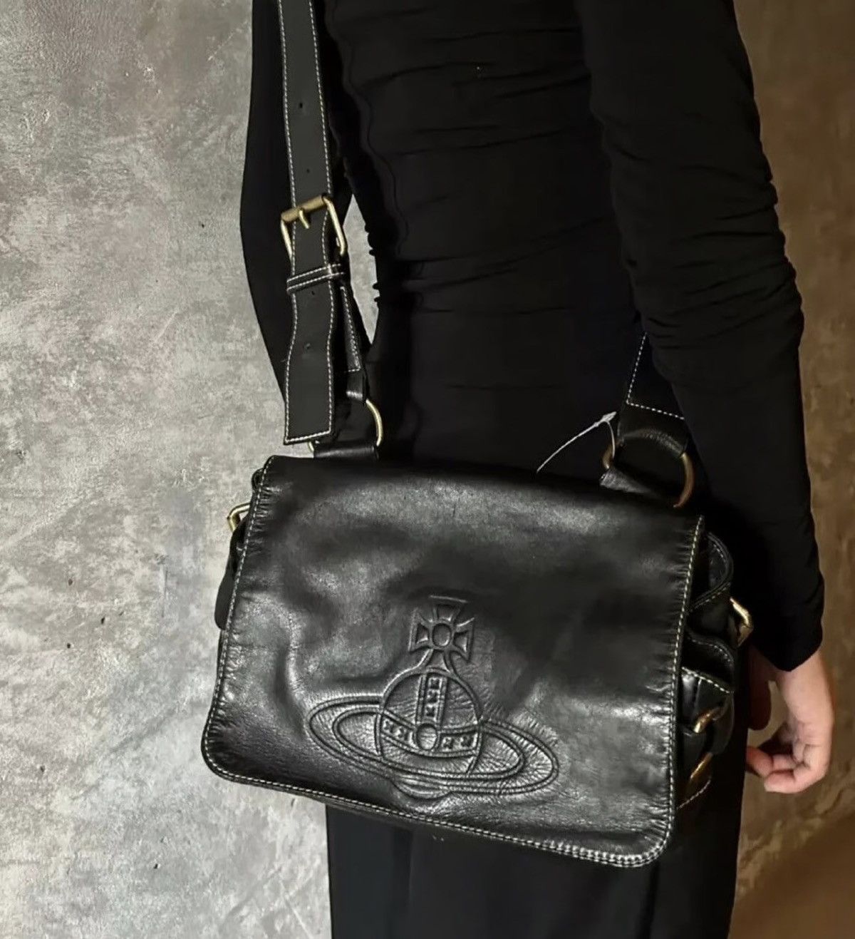 Vivienne Westwood Vivienne Westwood Crossbody Bag Leather Black Size ONE SIZE - 2 Thumbnail