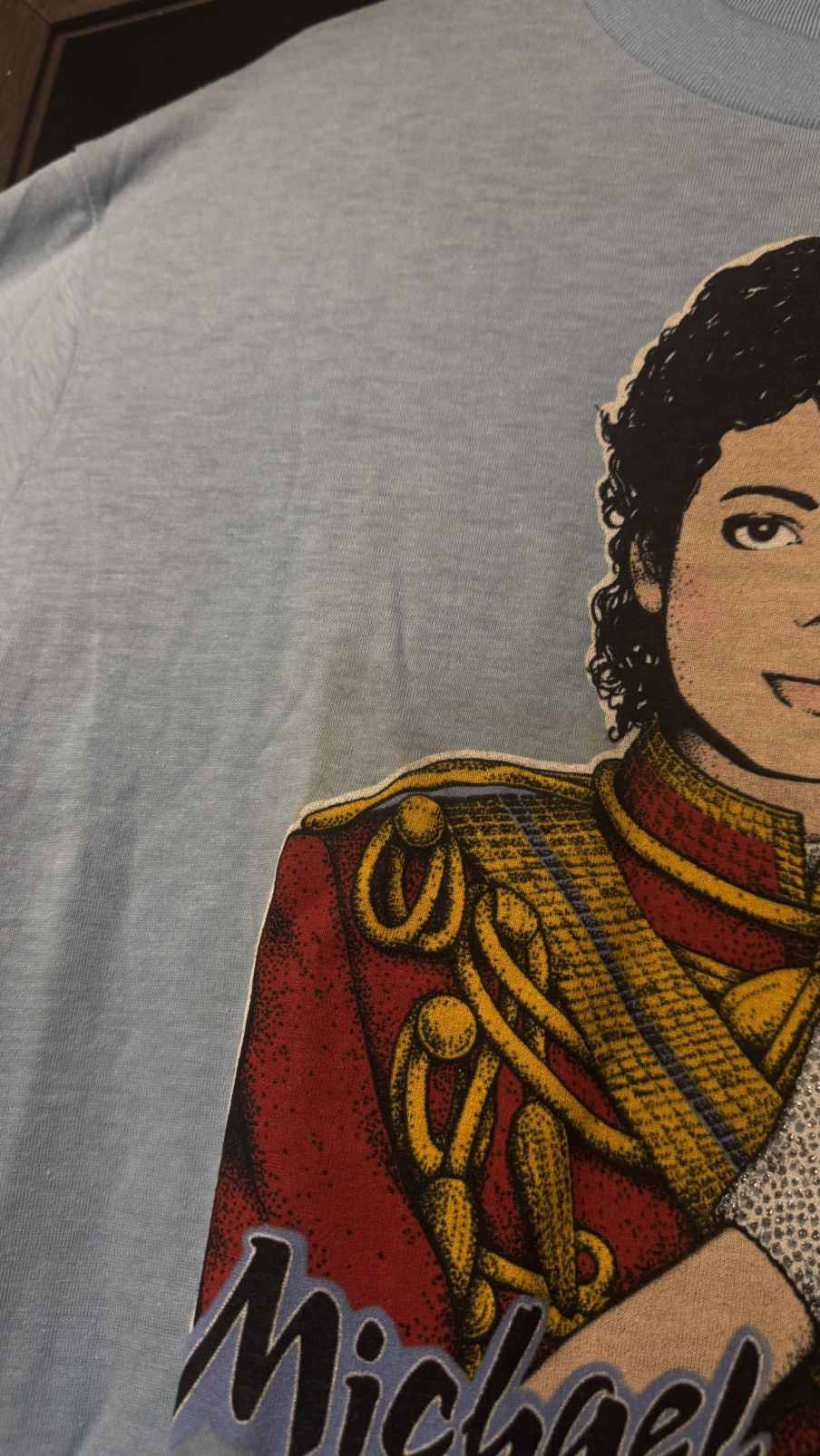 Other Vintage 1984 Michael Jackson Baby Blue Tee Size US XL / EU 56 / 4 - 4 Thumbnail
