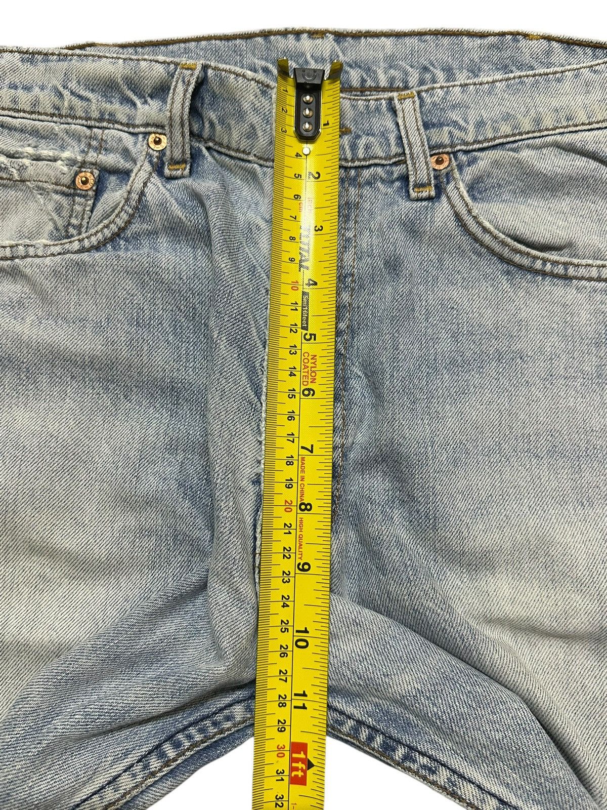 Levi's Vintage 90s Levis 503 Light Blue Faded Wash Distress Jeans Size US 31 - 16 Thumbnail