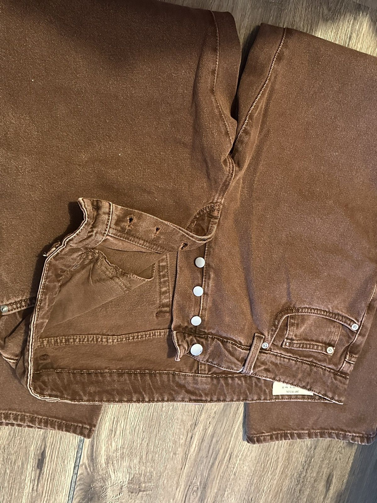 Zara ZARA Origins Overdyed Straight Fit Jeans – Burnt Orange Size US 36 / EU 52 - 3 Thumbnail