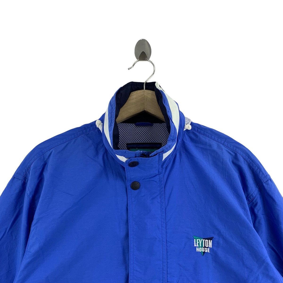 Vintage Vintage LEYTON HOUSE Racing Embroidered Logo Blue Bomber Size US M / EU 48-50 / 2 - 2 Thumbnail