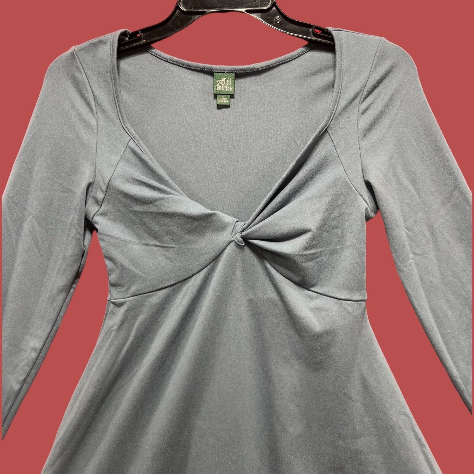 Other Wild Fable - Women's Long Sleeve Twist - Front Mini Knit Ska Size M / US 6-8 / IT 42-44 - 10 Thumbnail