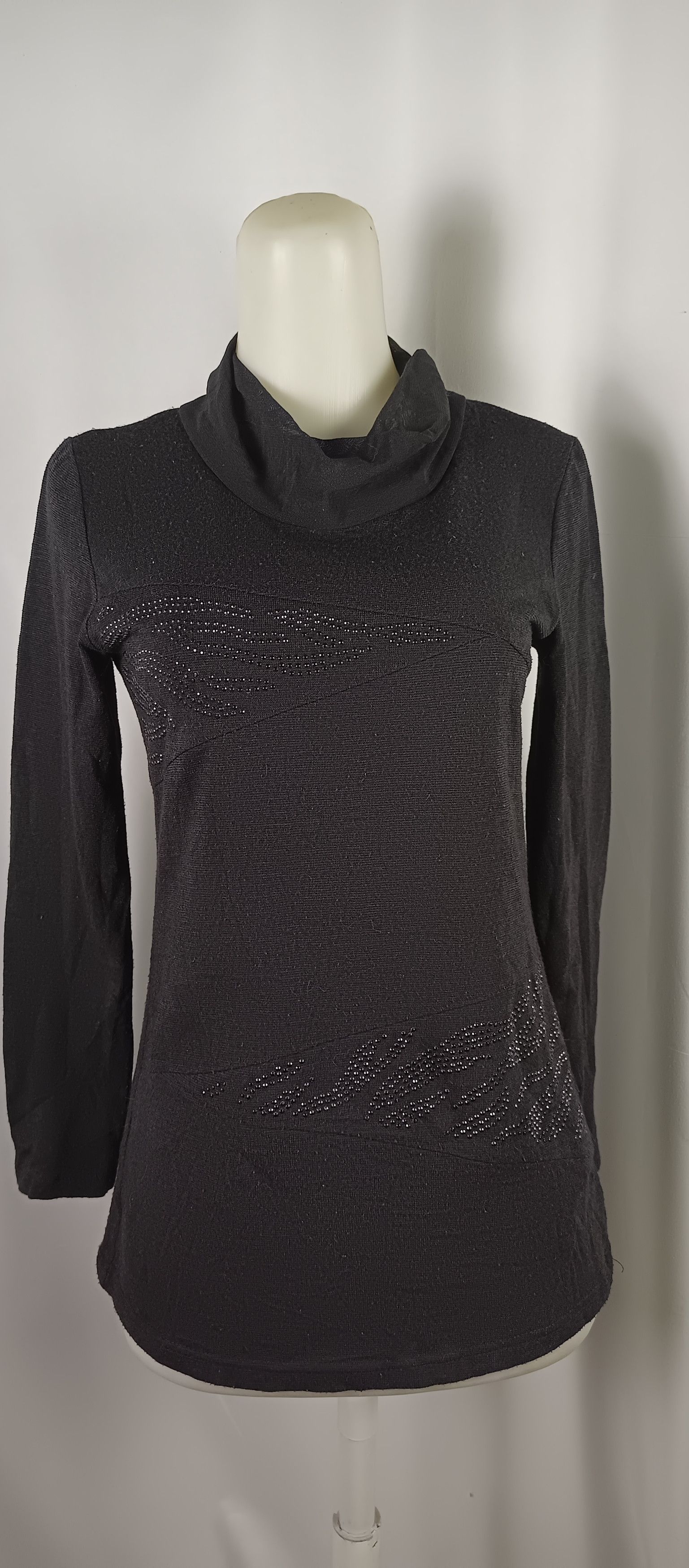 Designer × Japanese Brand Eclair by Hui Women's Rhinestone Long Sleeve Tshirt Size M / US 6-8 / IT 42-44 - 14 Thumbnail