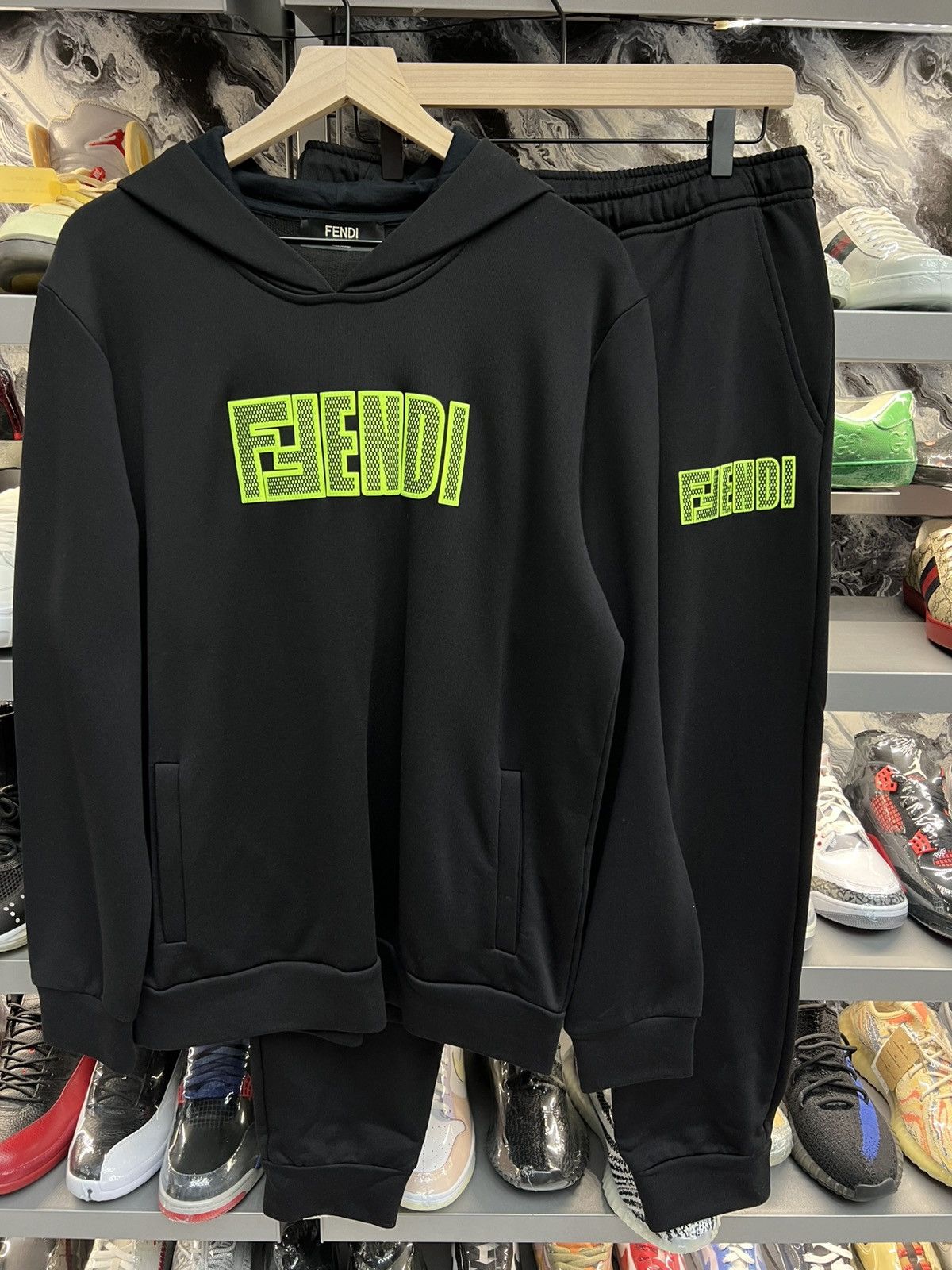 Fendi Neon Logo Sweatsuit Set