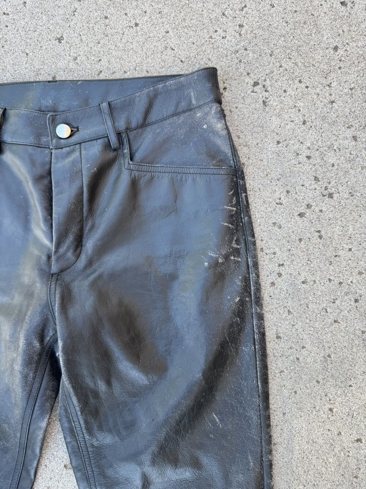 Rick Owens Rick Owens Hollywood SS25 Distressed Leather Pants Size US 32 / EU 48 - 4 Thumbnail