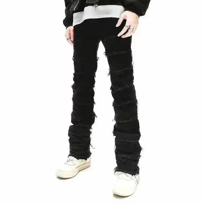 Japanese Brand Black Slim Stacked Jeans Pants Size US 32 / EU 48 - 5 Thumbnail
