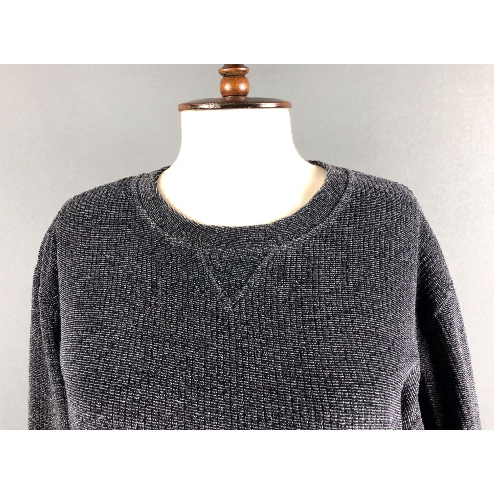 Vintage Acne Pullover Cotton Dark Gray Women M Sweater Crew Neck Long Sleeve Jersey 98% Cotton 2% Elastane Size M / US 6-8 / IT 42-44 - 6 Thumbnail