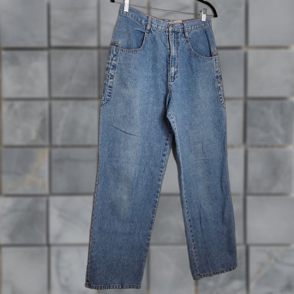 Vintage VINTAGE Unionbay Cargo Pants Jeans Bottoms Punk 90s Grunge Cobain Size 30 Womens Blue Pants 30 Size 30" / US 8 / IT 44 - 1 Thumbnail