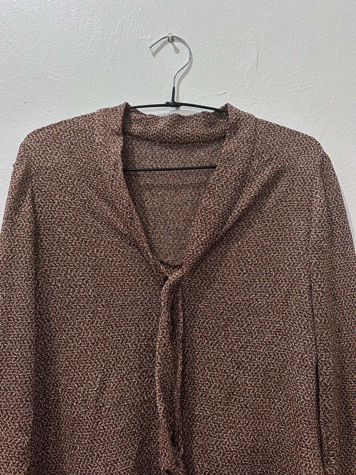 Christian Dior Monsieur × Vintage Vintage 70s Miss Dior Modele Exportation Glitter Blouse Size S / US 4 / IT 40 - 2 Thumbnail