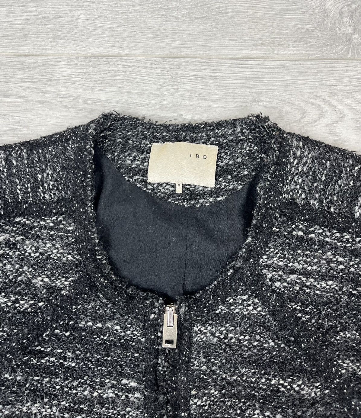 Iro IRO Talia Italy Knit Tweed Wool Jacket Size M / US 6-8 / IT 42-44 - 4 Thumbnail