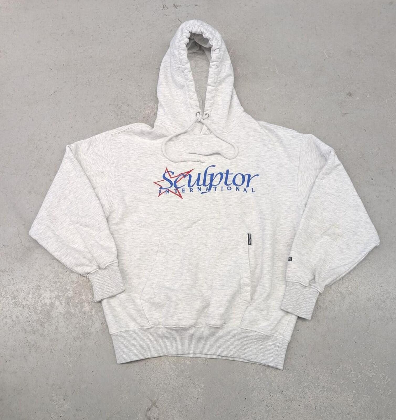 Supreme Sculptor International Essential Star Script Gray Hoodie Size M / US 6-8 / IT 42-44 - 1 Thumbnail