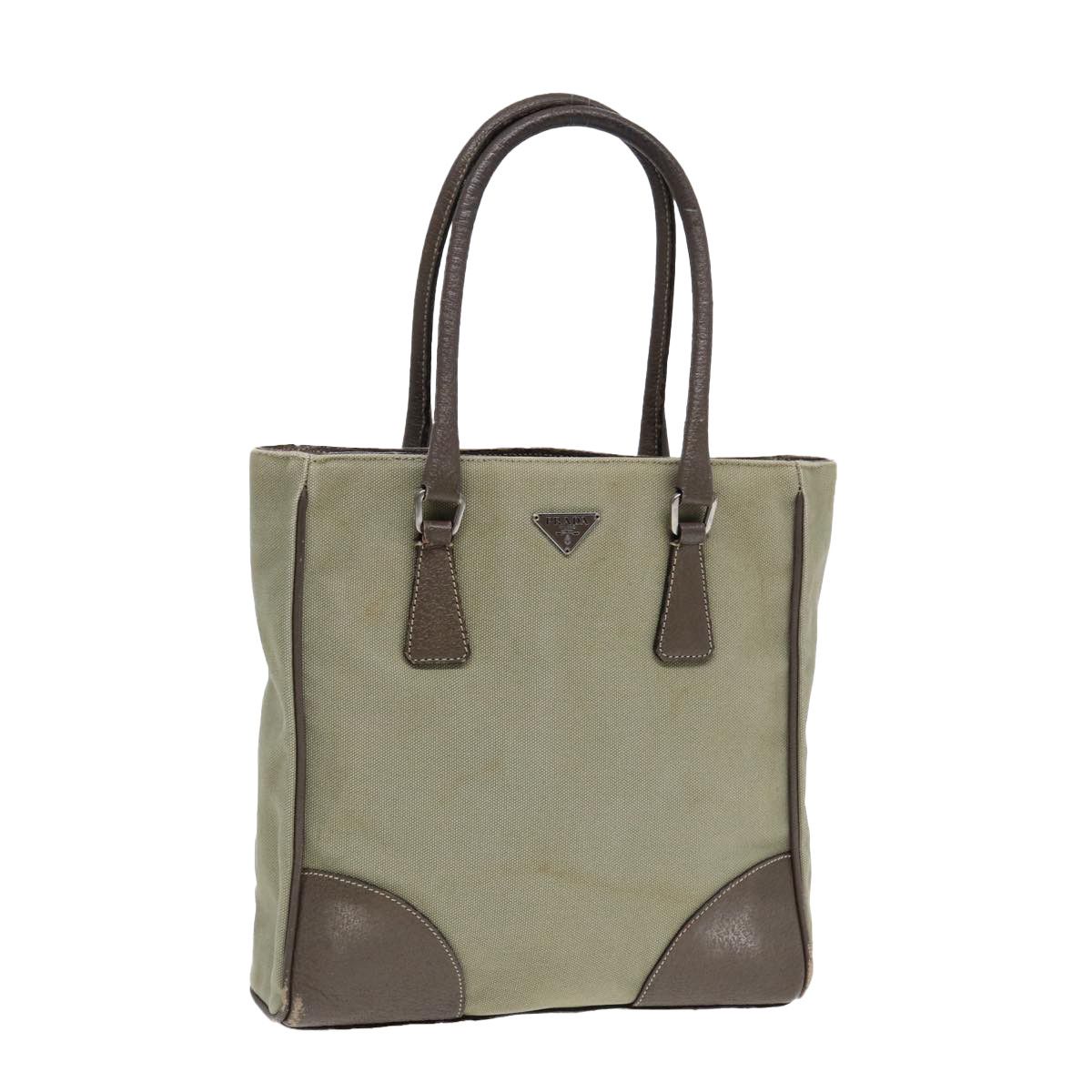 Prada Beige Canvas Handbag (Pre-Owned) Size ONE SIZE - 1 Thumbnail