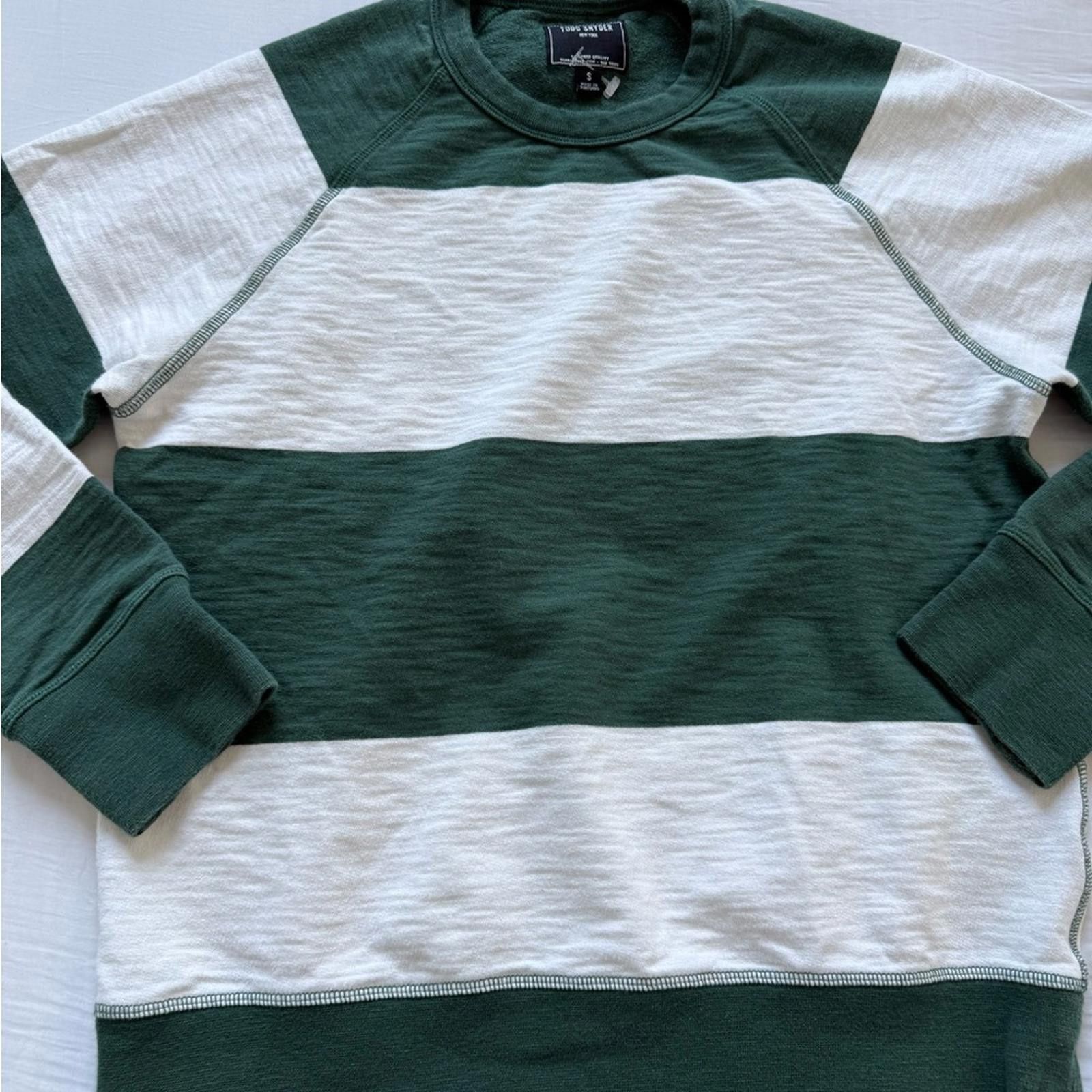 J.Crew Green and White Striped Sweater Size US S / EU 44-46 / 1 - 3 Thumbnail