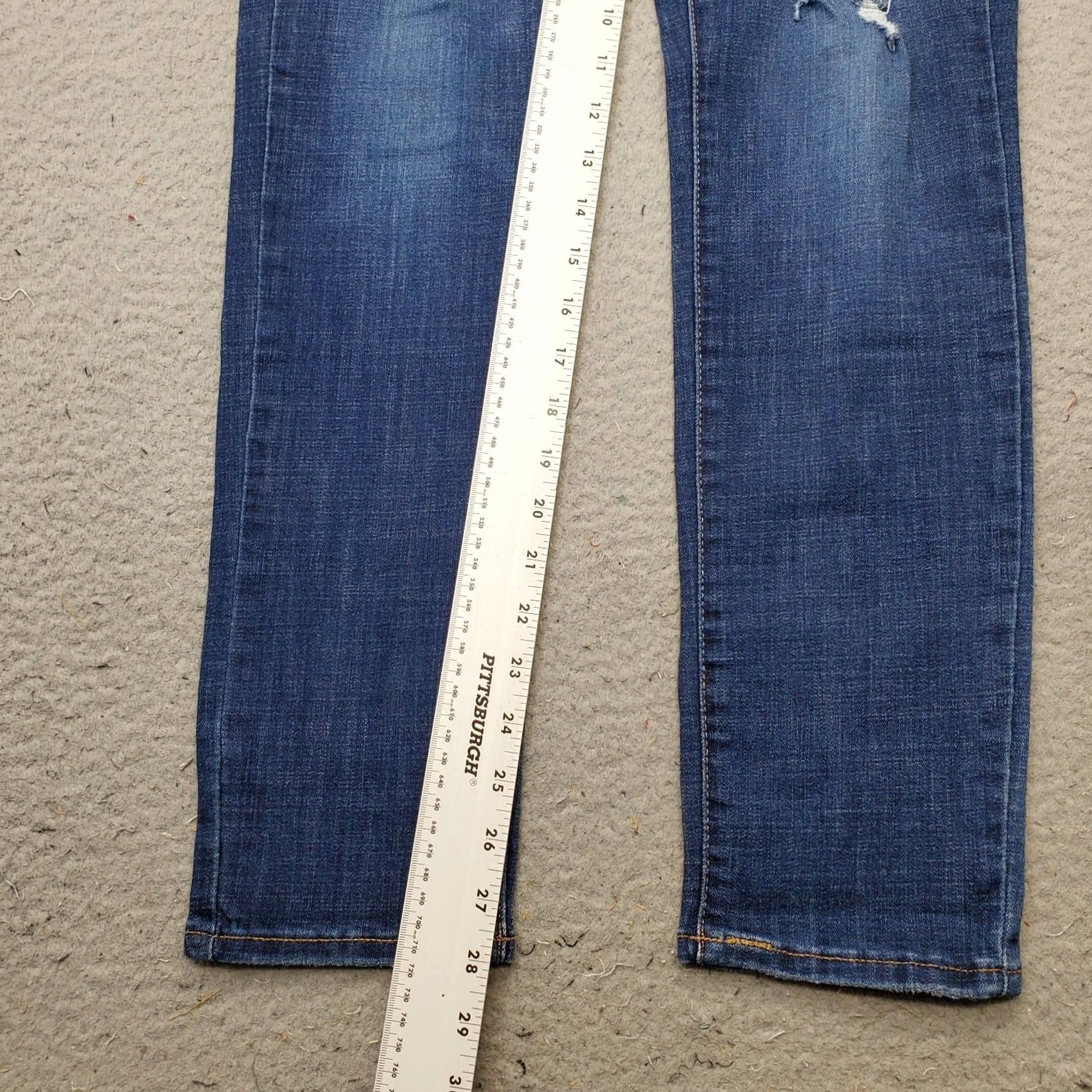 Levi's Levi's 311 Shaping Skinny Jeans Womens 29 Blue Denim Whiskered Distressed Medium 5-Pocket Inseam 28" Size: Womens 29 Size 29" - 4 Thumbnail