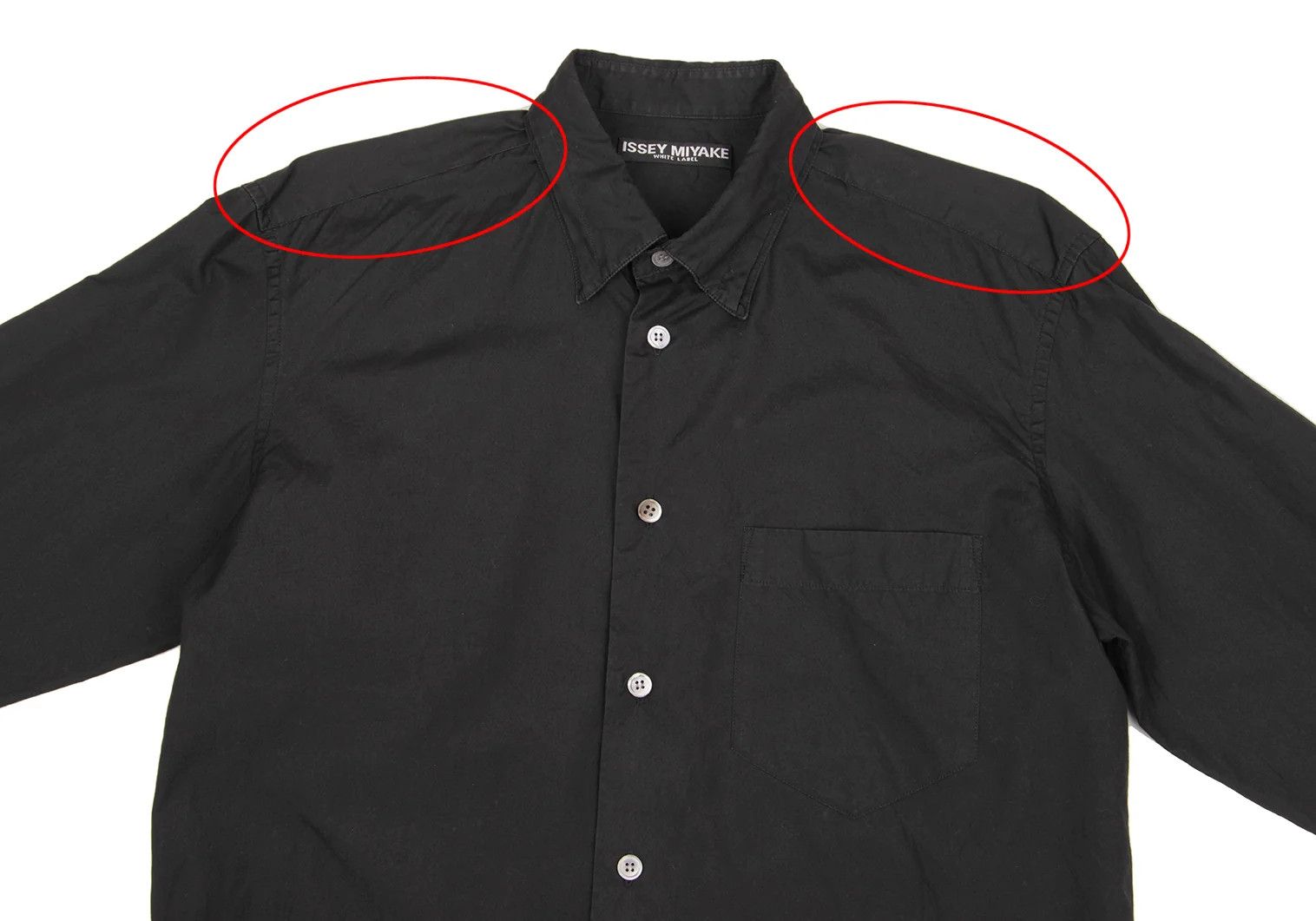 Issey Miyake Cotton Layered Color Button-Down Shirt in Black Size US S / EU 44-46 / 1 - 2 Thumbnail