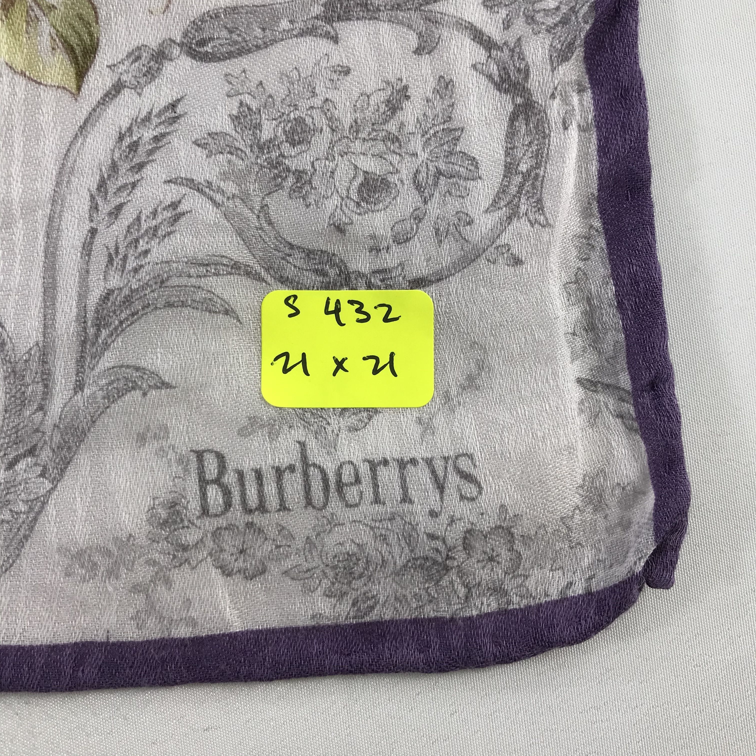 Burberry × Vintage Burberry Bandana / Handkerchief / Neckerchief - S432 Size ONE SIZE - 5 Thumbnail