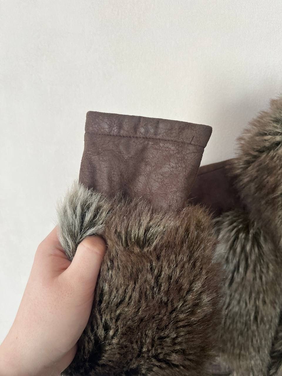 Miss Sixty Miss Sixty Brown Faux Fur Trim Collared Zip Jacket Women Size M / US 6-8 / IT 42-44 - 7 Thumbnail