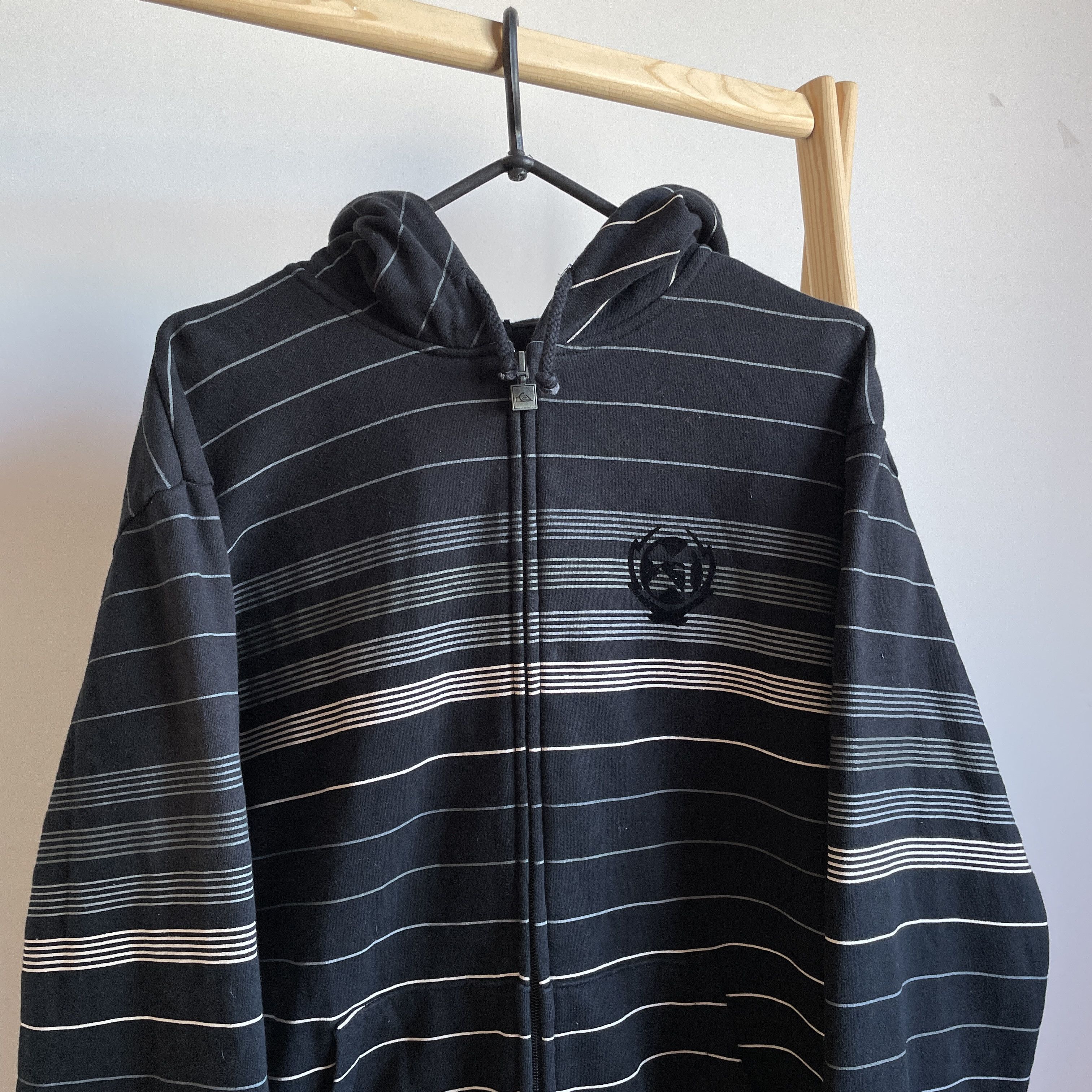Quiksilver Quiksilver Vintage Y2K Striped Zip Hoodie Size XL Size US XL / EU 56 / 4 - 4 Thumbnail
